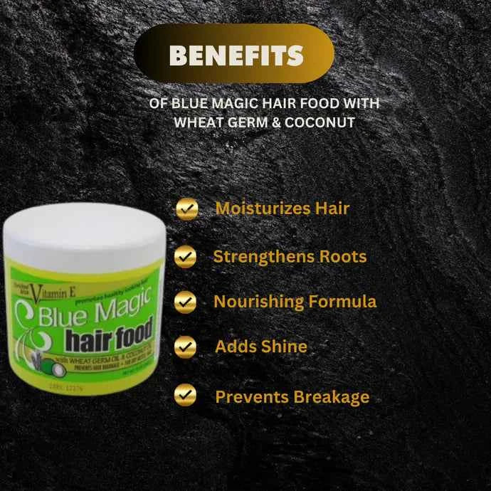 Blue Magic Hair Food with Wheat Germ & Coconut 12oz