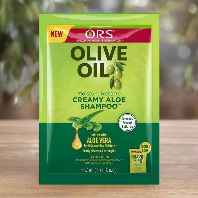 Organic Root Stimulator Olive Oil Creamy Aloe Shampoo 1.75 Oz - OUMY